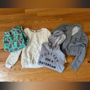 Set of 4 size 10 or 10/12 sweatshirts.   All in good to great condition.